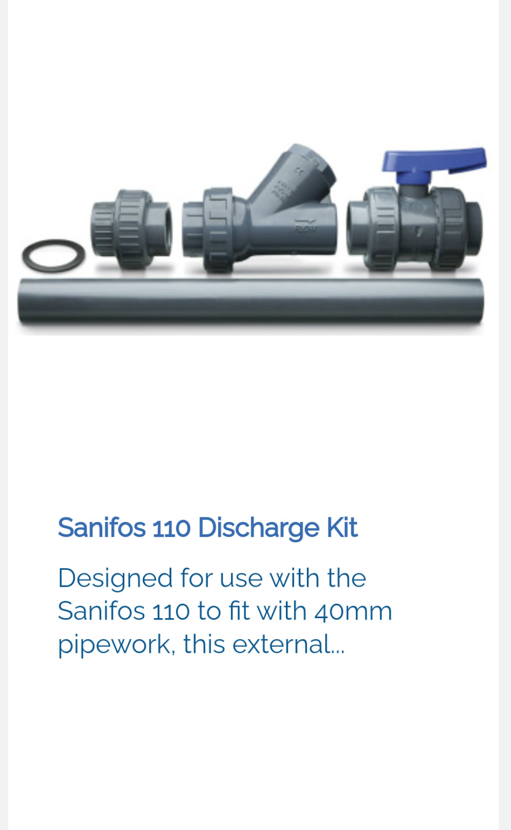 Optional accessory Sanifos 110