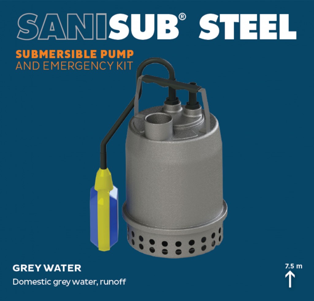 Sanisub Steel and emergency kit - flooding solution